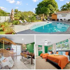 Large 12 Guest Home w Pool, Hollywood FL