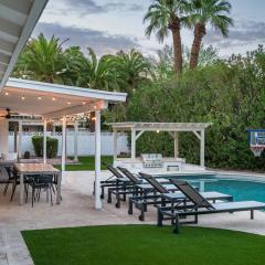 Modern Retreat with Pool Fire Pit Outdoor Living