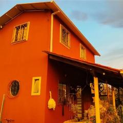 Chalé tribal Vermelho