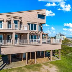 Oceanfront Galveston Beach House Steps to Sand!