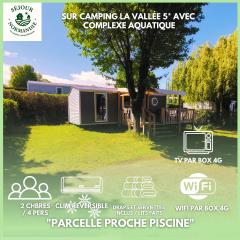 155- Joli Mobilhome 4 Pers 2 chambres Clim Tv Wifi Camping 5 étoiles
