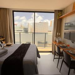 Flat Pé na areia - Prédio Pé na Areia com varanda Breeze 509 Algodão Flats