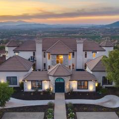 Temecula Stay w Pool Movie Room Sauna Tennis Court Panoramic Valley Views Via de Oro Estate by Avantstay