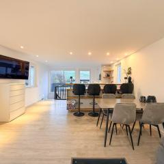 Modernes Haus direkt am Rhein