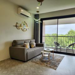 Luxury 2BHK Nature Retreat in Candolim with Pool Access, Nature Views & Fully Equipped Kitchen