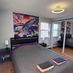 Exclusive 1BR, 2nd floor, near T, free parking