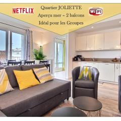 LE GRAND JOLIETTE - Aperçu mer - 2 balcons - Idéal Groupes - by experienceimmo