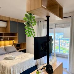 Studio Home Com Varanda, Ar-condicionado e Netflix