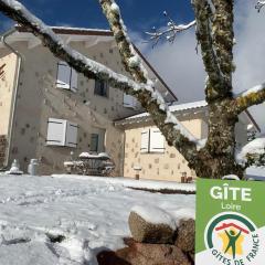 Gîte douillet avec terrasse, jardin et cheminée à Saint-Priest-la-Prugne - FR-1-496-348
