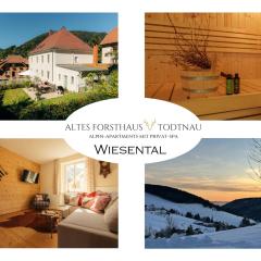 Altes Forsthaus - Fewo "Wiesental", privater "Spa" mit Sauna, Wanne und Relaxliegen, Todtnau- Feldberg