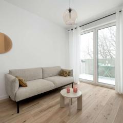 Beige Apartment in Wrocław with Parking and Balcony by Noclegi Renters