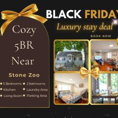 597 - 5BR Medford - Cozy Stay near Stone Zoo