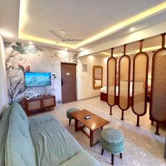 Bright Boho Studio Near Candolim Beach - Modern Amenities & Work Desk