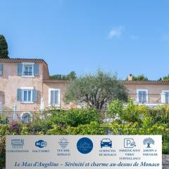 Le Mas d'Angeline-Vue mer panoramique, jardin partagé, parking, voiture indispensable, route étroite et pentue, à 10 min de Monaco
