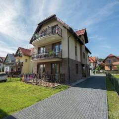 Apartment with a balcony, garden with barbecue