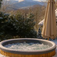 Polana Słowikowa 5 star- domek w górach z jacuzzi, sauna,basen,ogród z lasem, kominek i narty