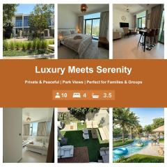 Luxe 4BR Villa with Park View - Next to Pool Oasis - Ranches 3 - Sleep 10