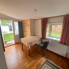 Gemütliches Blockhaus fußläufig zur Messe