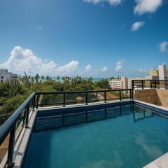 Apartamento flat em João Pessoa - Cabo Branco 20m2 pertinho da melhor praia da cidade 4 minutos andando