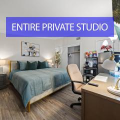 Entire Private Studio with King Bed, Bathroom, 1 Parking, Available Now