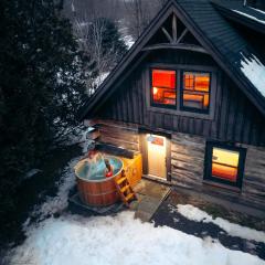 Boutique Log Cabin & Two Guest Cabins, Hot Tub, Sauna, Swimming Hole, near Whiteface