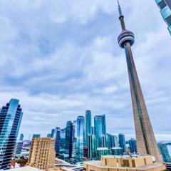 CN Tower and Rogers Centre View and Central Island Lake View