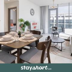 StayShort - 1 Bed Unit in Meydan Sleeps 2 with Balcony