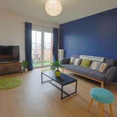 Séjour lumineux T3 moderne, balcon & ascenseur