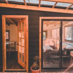 Cabaña con vista al volcán