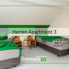 Livemore24 - Apartment 3 in Herten 24-7 Check-in W-Lan