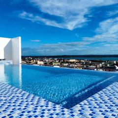 Californian-inspired condo with rooftop swimming pool