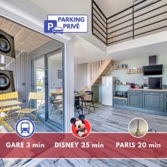 L'Escapade - PARIS 20 min - DISNEY 25 min - GARE 3 min à pied - PARKING - Confortable & Moderne - Free WIFI