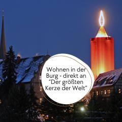 TÜRMERSTUBE - Apartment in der Hinterburg Schlitz - direkt an der "Größten Kerze der Welt" - mit Aufzug, Parkplatz, E-Ladestation & Garten - Hunde willkommen