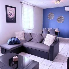 T2 fonctionnel 5 pers, jardin, parking, accès A12