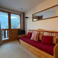 Méribel Mottaret C1 - Studio cabine pied des pistes et face aux montagnes