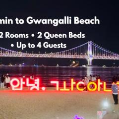 Gwangalli Beach 1min #2BR #Couple #Family Stay #drone show #fireworks spot #BUSAN #Golden #영화제 #골든