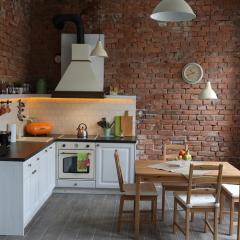 Pedestrian street apartment with balcony