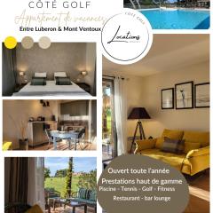 Côté Golf, bel appartement RDC avec terrasses dans Golf, piscine, tennis, à 5mn de l'Isle sur la Sorgue