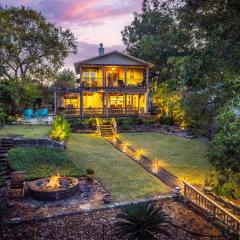 Waterfront Patio Dock Fire Pit & Ping Pong Family