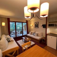 2 pièces pour 5 personnes, tout pédestre, pistes a 3mn, vue exceptionnelle