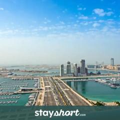 StayShort - Scenic 2BR Near Beach in Princess Tower Marina