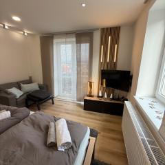 Plně vybavený krásný apartmán 1kk s balkonem, výhledem