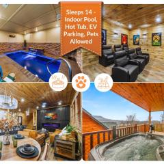 Cozy Cabin in Smokies- Sleeps 14, Indoor Pool, Hot Tub, Game Room, Pets Welcome