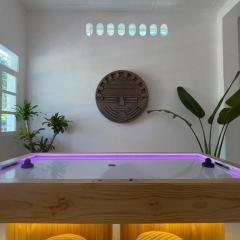 casa aria mesa de hockey,pinpong y patio privado