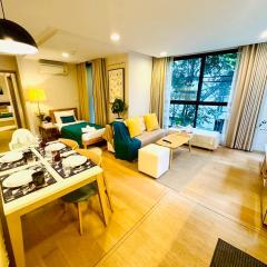Cozy Spacious 1BR 2Bed GardenView 500m BTS Thonglo, Samitivej, SKV49, Rooftop Pool
