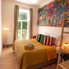 Green balcony & king size bed