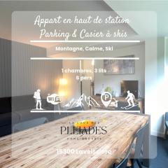 Superbe Appartement au pieds des pistes de ski avec parking et cassier