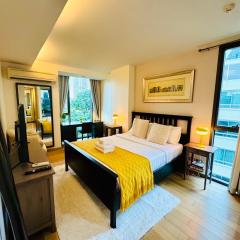 Cozy Spacious 1BR GardenView, 700m BTS ThongLo, Samitivej, SKV49, Fast wifi
