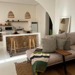 Chalet with a modern bohemian design