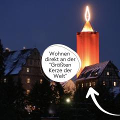 GRÄFIN AMALIA - Apartment in der Hinterburg in Schlitz - direkt an der "Größten Kerze der Welt" - 2 Schlafzimmer - mit Aufzug, Parkplatz, E-Ladestation & Garten - Hunde willkommen